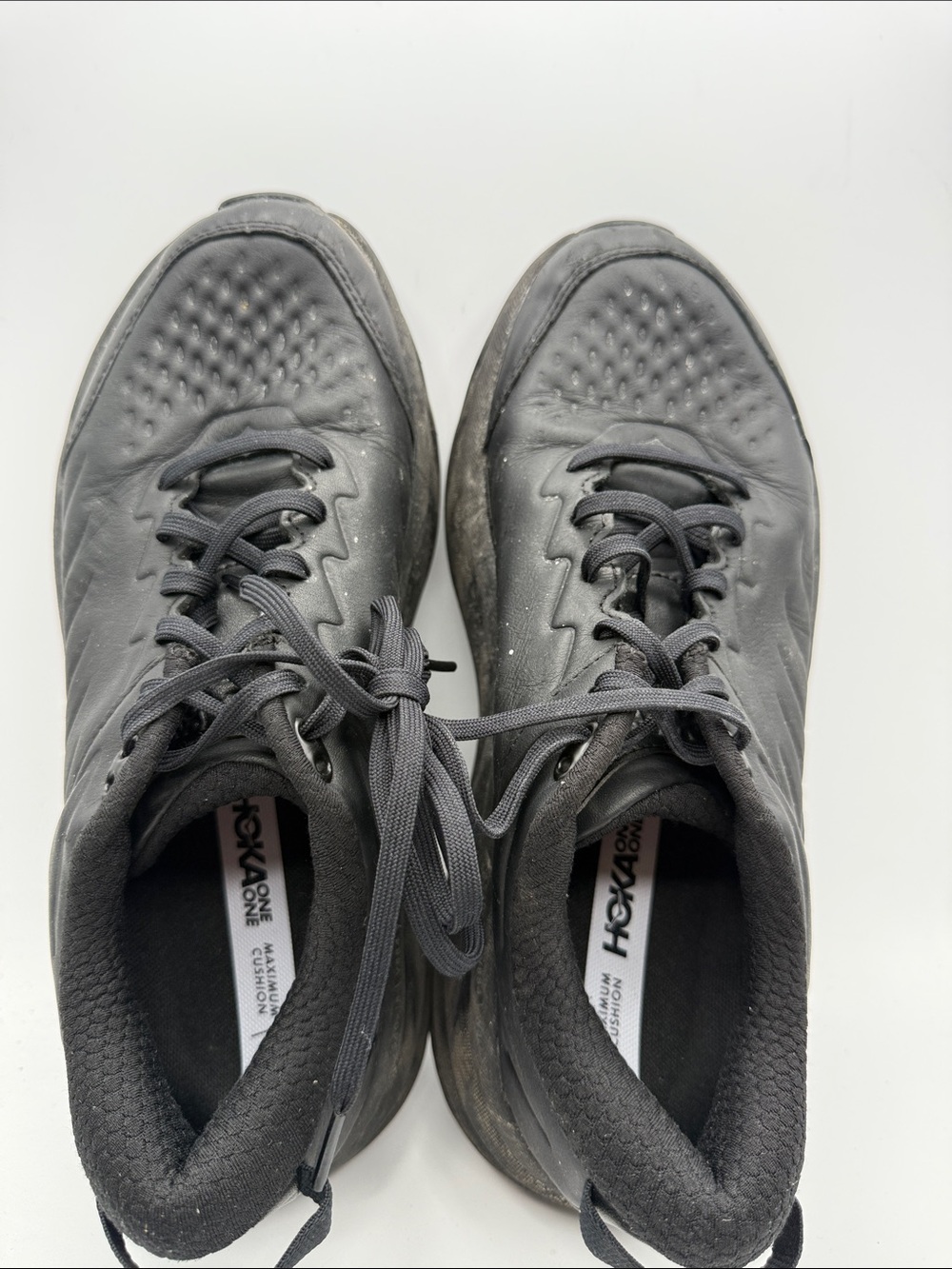 Hoka BONDI SR work shoe Men's 8.5 Black Cushioned Road Running Shoes S14 - Picture 4 of 6